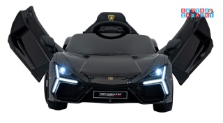 Lamborghini Revuelto na akumulator - czarny, 4x4, 2x45W i 2x35W, 12V/9Ah, pilot, ekoskóra, EVA [QLS-8603]