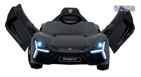 Lamborghini Revuelto na akumulator - czarny, 4x4, 2x45W i 2x35W, 12V/9Ah, pilot, ekoskóra, EVA [QLS-8603]