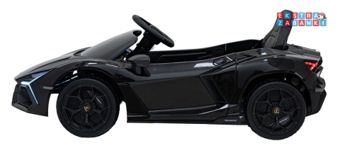 Lamborghini Revuelto na akumulator - czarny, 4x4, 2x45W i 2x35W, 12V/9Ah, pilot, ekoskóra, EVA [QLS-8603]