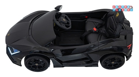 Lamborghini Revuelto na akumulator - czarny, 4x4, 2x45W i 2x35W, 12V/9Ah, pilot, ekoskóra, EVA [QLS-8603]