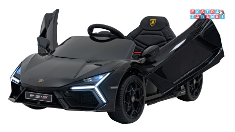 Lamborghini Revuelto na akumulator - czarny, 4x4, 2x45W i 2x35W, 12V/9Ah, pilot, ekoskóra, EVA [QLS-8603]