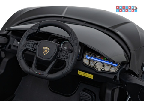 Lamborghini Revuelto na akumulator - czarny, 4x4, 2x45W i 2x35W, 12V/9Ah, pilot, ekoskóra, EVA [QLS-8603]