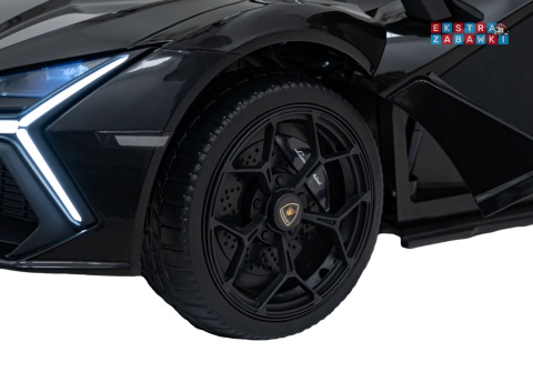Lamborghini Revuelto na akumulator - czarny, 4x4, 2x45W i 2x35W, 12V/9Ah, pilot, ekoskóra, EVA [QLS-8603]