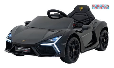 Lamborghini Revuelto na akumulator - czarny, 4x4, 2x45W i 2x35W, 12V/9Ah, pilot, ekoskóra, EVA [QLS-8603]