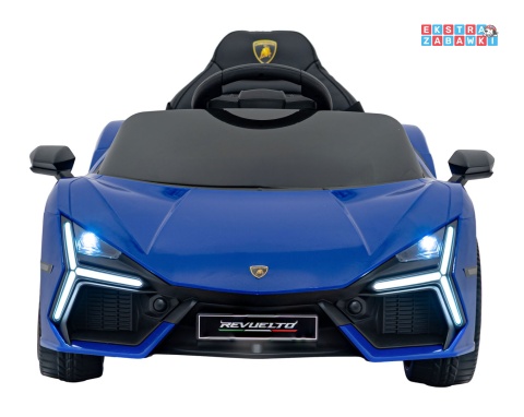 Lamborghini Revuelto na akumulator - niebieski, 4x4, 2x45W i 2x35W, 12V/9Ah, pilot, ekoskóra, EVA [QLS-8603]