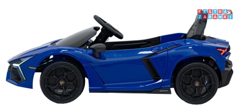 Lamborghini Revuelto na akumulator - niebieski, 4x4, 2x45W i 2x35W, 12V/9Ah, pilot, ekoskóra, EVA [QLS-8603]