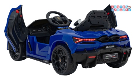 Lamborghini Revuelto na akumulator - niebieski, 4x4, 2x45W i 2x35W, 12V/9Ah, pilot, ekoskóra, EVA [QLS-8603]