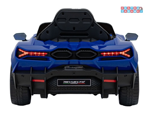Lamborghini Revuelto na akumulator - niebieski, 4x4, 2x45W i 2x35W, 12V/9Ah, pilot, ekoskóra, EVA [QLS-8603]