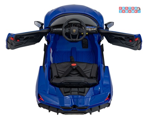 Lamborghini Revuelto na akumulator - niebieski, 4x4, 2x45W i 2x35W, 12V/9Ah, pilot, ekoskóra, EVA [QLS-8603]