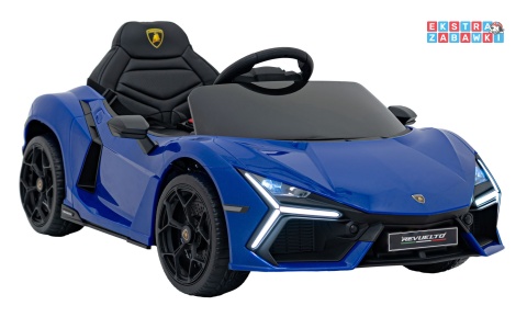 Lamborghini Revuelto na akumulator - niebieski, 4x4, 2x45W i 2x35W, 12V/9Ah, pilot, ekoskóra, EVA [QLS-8603]
