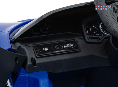 Lamborghini Revuelto na akumulator - niebieski, 4x4, 2x45W i 2x35W, 12V/9Ah, pilot, ekoskóra, EVA [QLS-8603]