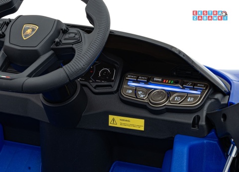 Lamborghini Revuelto na akumulator - niebieski, 4x4, 2x45W i 2x35W, 12V/9Ah, pilot, ekoskóra, EVA [QLS-8603]
