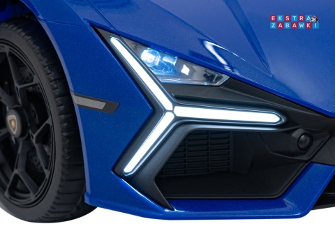 Lamborghini Revuelto na akumulator - niebieski, 4x4, 2x45W i 2x35W, 12V/9Ah, pilot, ekoskóra, EVA [QLS-8603]