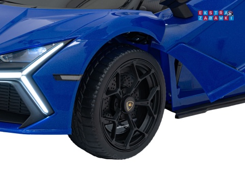 Lamborghini Revuelto na akumulator - niebieski, 4x4, 2x45W i 2x35W, 12V/9Ah, pilot, ekoskóra, EVA [QLS-8603]