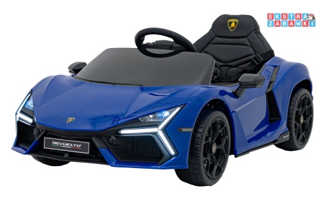 Lamborghini Revuelto na akumulator - niebieski, 4x4, 2x45W i 2x35W, 12V/9Ah, pilot, ekoskóra, EVA [QLS-8603]