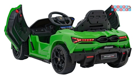 Lamborghini Revuelto na akumulator - zielony, 4x4, 2x45W i 2x35W, 12V/9Ah, pilot, ekoskóra, EVA [QLS-8603]