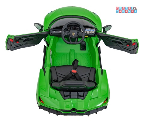 Lamborghini Revuelto na akumulator - zielony, 4x4, 2x45W i 2x35W, 12V/9Ah, pilot, ekoskóra, EVA [QLS-8603]