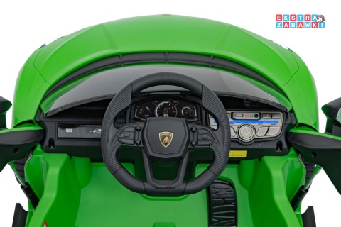 Lamborghini Revuelto na akumulator - zielony, 4x4, 2x45W i 2x35W, 12V/9Ah, pilot, ekoskóra, EVA [QLS-8603]