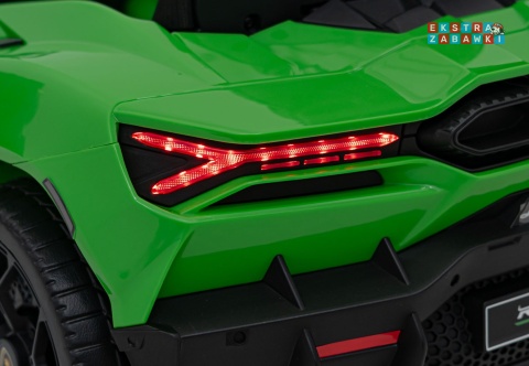 Lamborghini Revuelto na akumulator - zielony, 4x4, 2x45W i 2x35W, 12V/9Ah, pilot, ekoskóra, EVA [QLS-8603]
