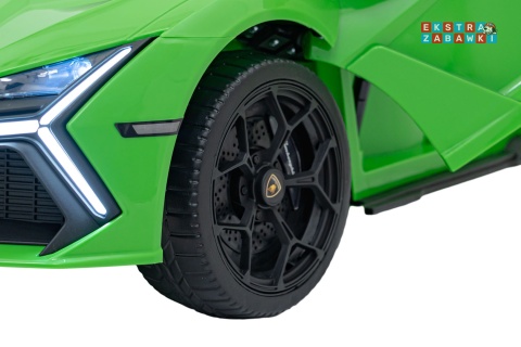 Lamborghini Revuelto na akumulator - zielony, 4x4, 2x45W i 2x35W, 12V/9Ah, pilot, ekoskóra, EVA [QLS-8603]