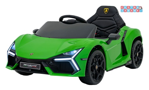 Lamborghini Revuelto na akumulator - zielony, 4x4, 2x45W i 2x35W, 12V/9Ah, pilot, ekoskóra, EVA [QLS-8603]