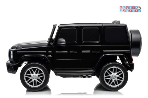 Mercedes G63S AMG na akumulator - czarny, 2x200W 24V/5Ah, ekoskóra, EVA, 5-punktowe pasy, pokrowiec [DK-G63S]