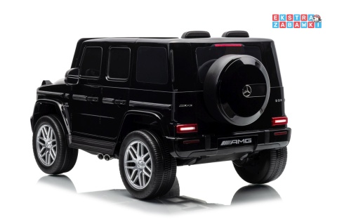 Mercedes G63S AMG na akumulator - czarny, 2x200W 24V/5Ah, ekoskóra, EVA, 5-punktowe pasy, pokrowiec [DK-G63S]