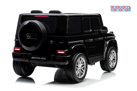 Mercedes G63S AMG na akumulator - czarny, 2x200W 24V/5Ah, ekoskóra, EVA, 5-punktowe pasy, pokrowiec [DK-G63S]