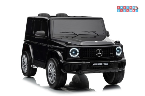 Mercedes G63S AMG na akumulator - czarny, 2x200W 24V/5Ah, ekoskóra, EVA, 5-punktowe pasy, pokrowiec [DK-G63S]