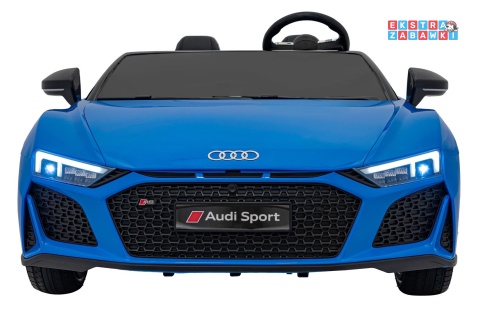 Niebieskie Audi Spyder R8 Lift na akumulator - 2x200W, 24V/14Ah, ekoskóra - [A3000]
