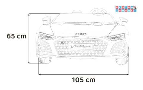 Niebieskie Audi Spyder R8 Lift na akumulator - 2x200W, 24V/14Ah, ekoskóra - [A3000]