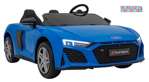 Niebieskie Audi Spyder R8 Lift na akumulator - 2x200W, 24V/14Ah, ekoskóra - [A3000]
