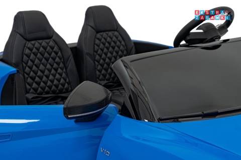 Niebieskie Audi Spyder R8 Lift na akumulator - 2x200W, 24V/14Ah, ekoskóra - [A3000]