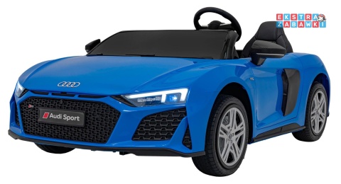 Niebieskie Audi Spyder R8 Lift na akumulator - 2x200W, 24V/14Ah, ekoskóra - [A3000]