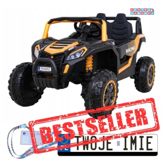 UTV 2000M buggy na akumulator - złoty, 4x45W 12V/10Ah, koła EVA, pokrowiec, pilot, LED [A036]
