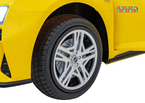 Żółte Audi Spyder R8 Lift na akumulator - 2x200W, 24V/14Ah, ekoskóra - [A3000]
