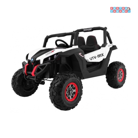 [outlet] Superstar UTV-MX dwuosobowy buggy na akumulator - biały, 4x45W, 12V/18Ah, pilot, pokrowiec, LED, BT [XMX-603]