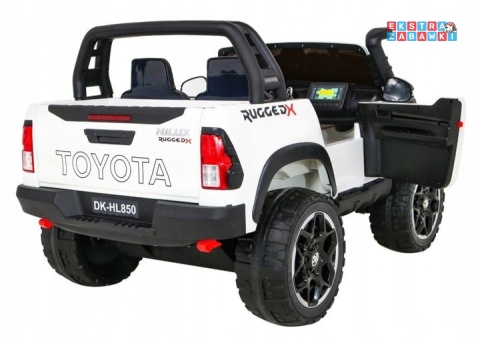 [outlet] Toyota Hilux na akumulator - biały, 4x200W 24V/20Ah, ekoskóra, LED, EVA, pilot [HL850]