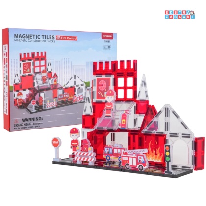 [X6031] Edukacyjne klocki magnetyczne 3D - zestaw 46 elementów