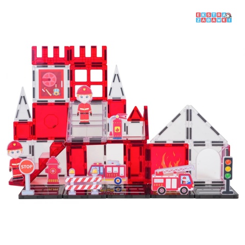 [X6031] Edukacyjne klocki magnetyczne 3D - zestaw 46 elementów