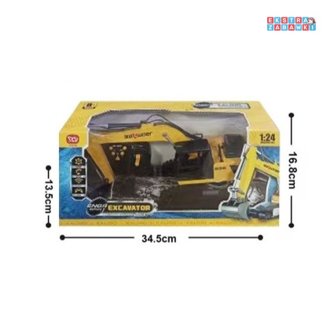 HUINA Koparka maszyna budowlana zdalnie sterowana RC ruchoma łyżka 1:24 [13510]