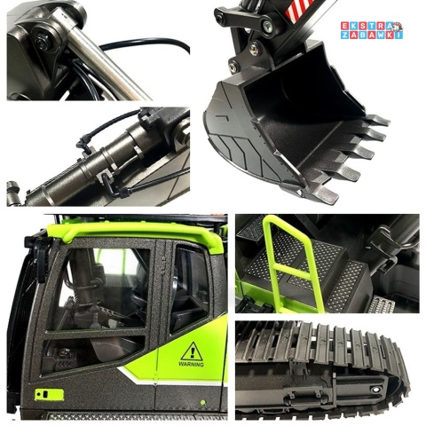[1593] HUINA Koparka 1:14 zdalnie sterowana RC pilot ruchome ramie platforma 360'