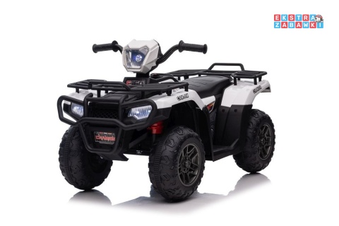 Quad JC915 na akumulator - biały, 2x45W 12V/4,5Ah, MP3, LED, automatyczny hamulec [13549]
