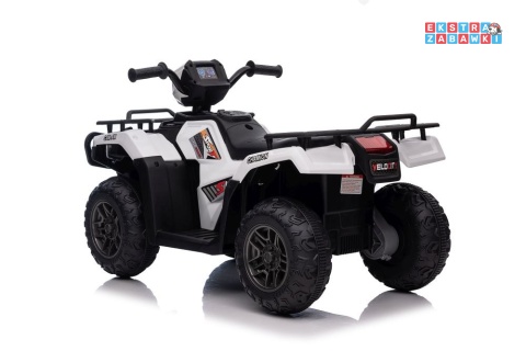 Quad JC915 na akumulator - biały, 2x45W 12V/4,5Ah, MP3, LED, automatyczny hamulec [13549]