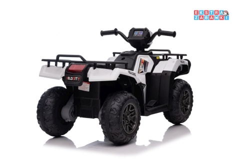Quad JC915 na akumulator - biały, 2x45W 12V/4,5Ah, MP3, LED, automatyczny hamulec [13549]