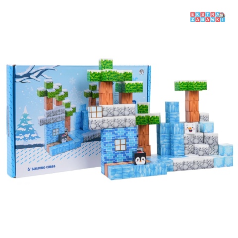 Edukacyjne klocki magnetyczne 3D - zestaw bloków przestrzennych 113 elementów [CH1312]