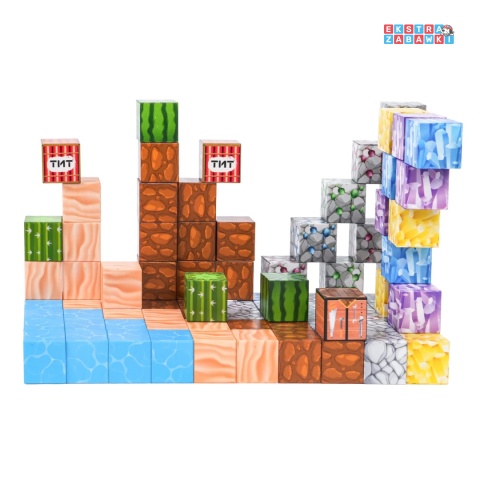 Edukacyjne klocki magnetyczne 3D - zestaw bloków przestrzennych 88 elementów [CH1318]