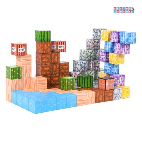 Edukacyjne klocki magnetyczne 3D - zestaw bloków przestrzennych 88 elementów [CH1318]