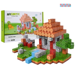 [CH1320] Edukacyjne klocki magnetyczne 3D - zestaw bloków przestrzennych 112 elementów
