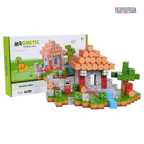 Edukacyjne klocki magnetyczne 3D - zestaw bloków przestrzennych 112 elementów [CH1320]